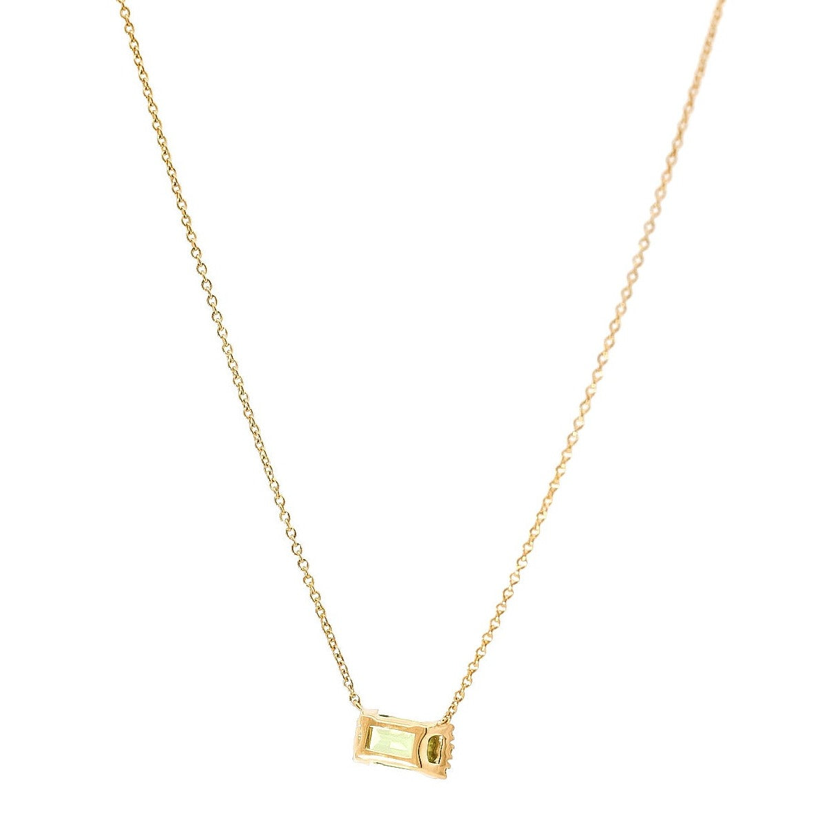 Collar en oro amarillo 18kt con dije de peridoto
