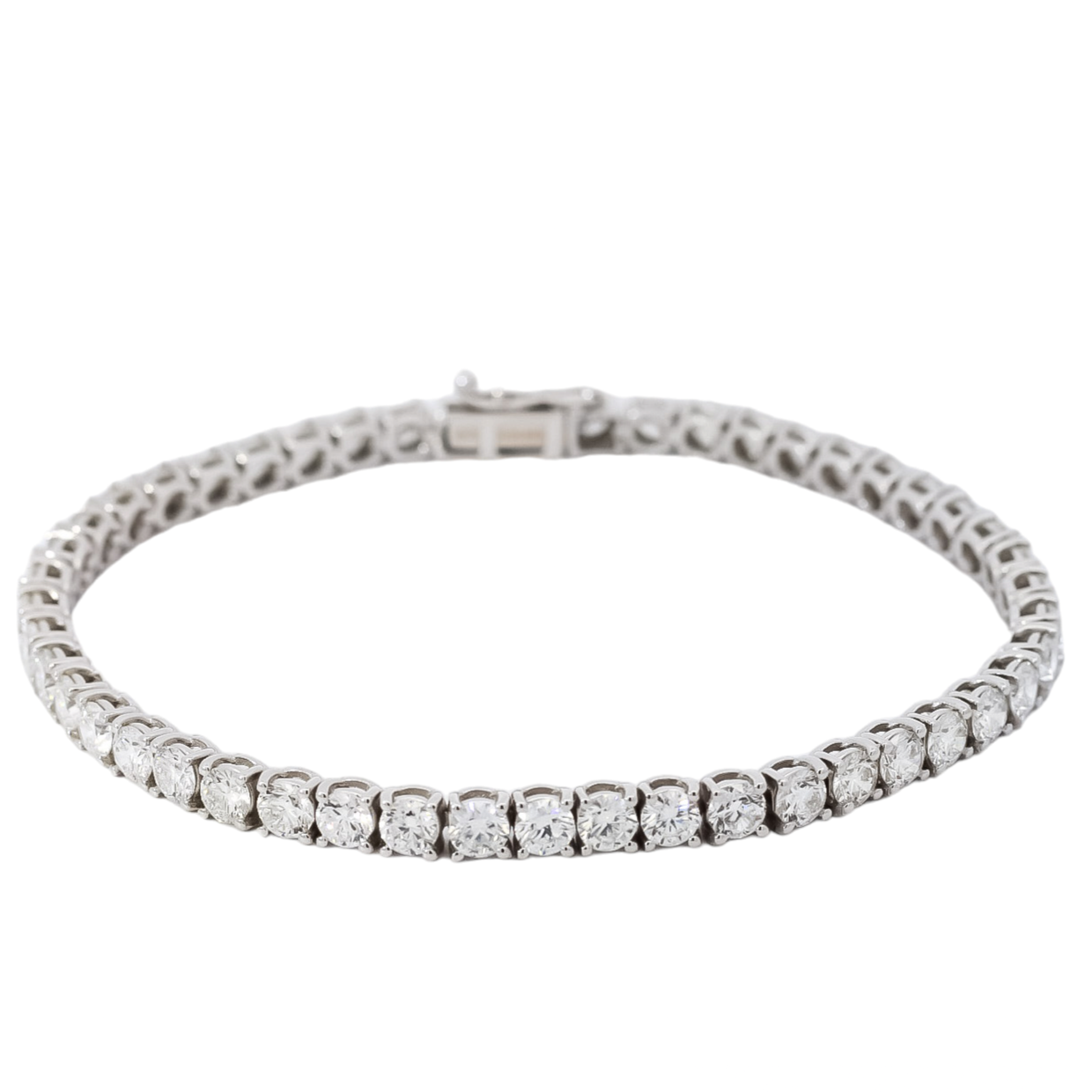 Pulsera tenis en oro blanco con diamantes 5.23ct