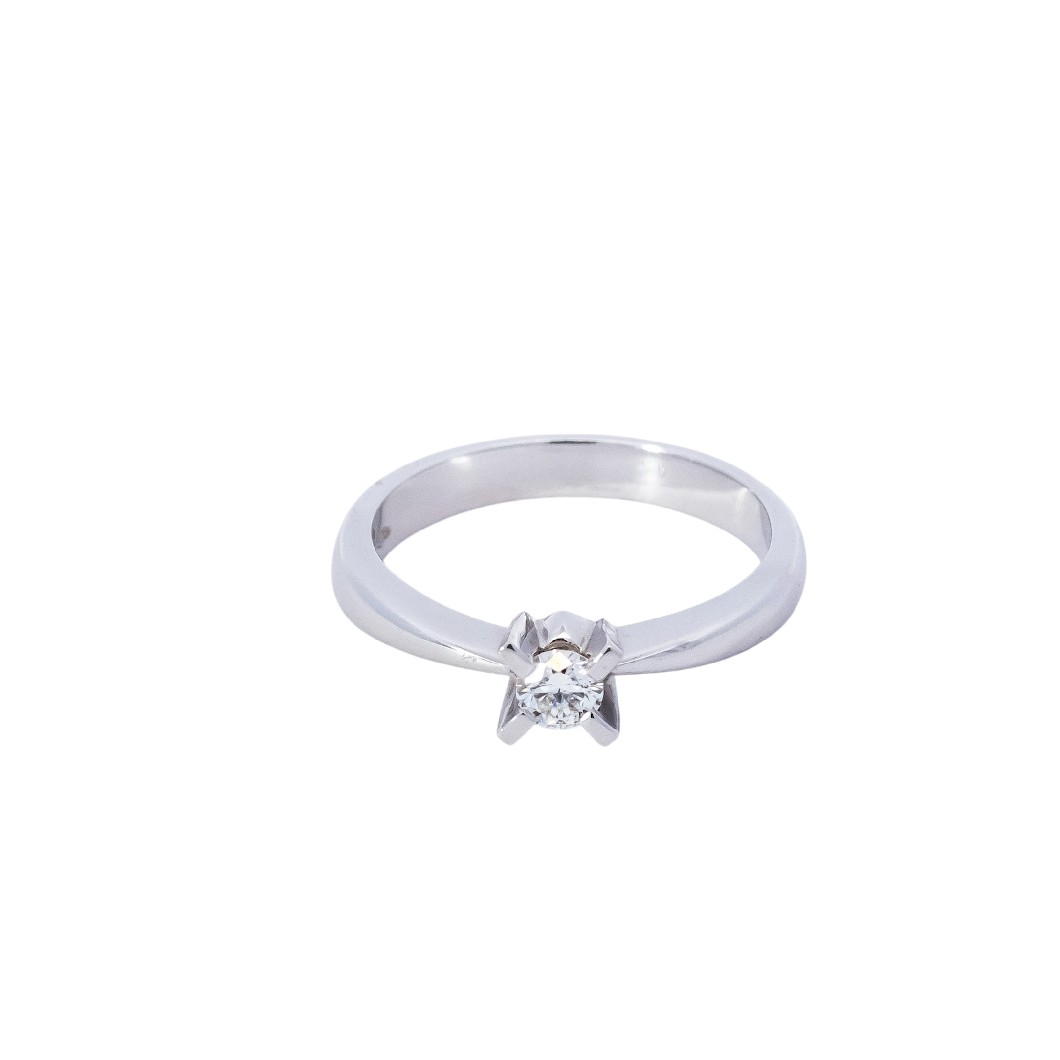 Anillo de compromiso en oro blanco 18kt  con diamante 0.20ct