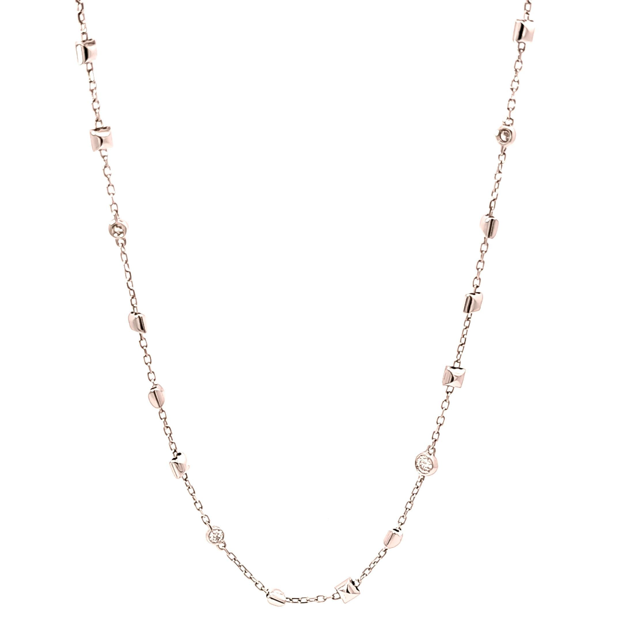Collar en oro blanco 18kt  con diamantes