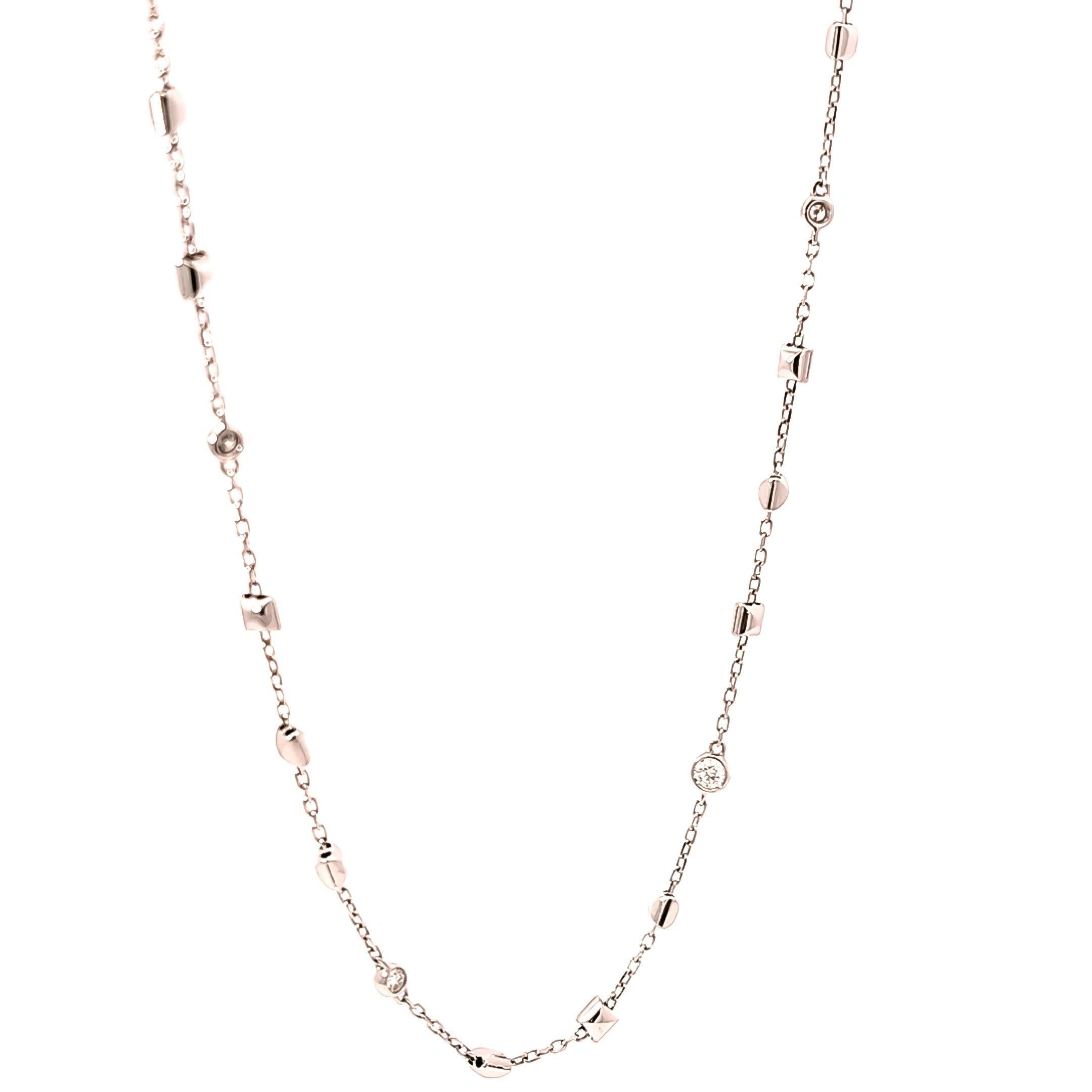 Collar en oro blanco 18kt  con diamantes