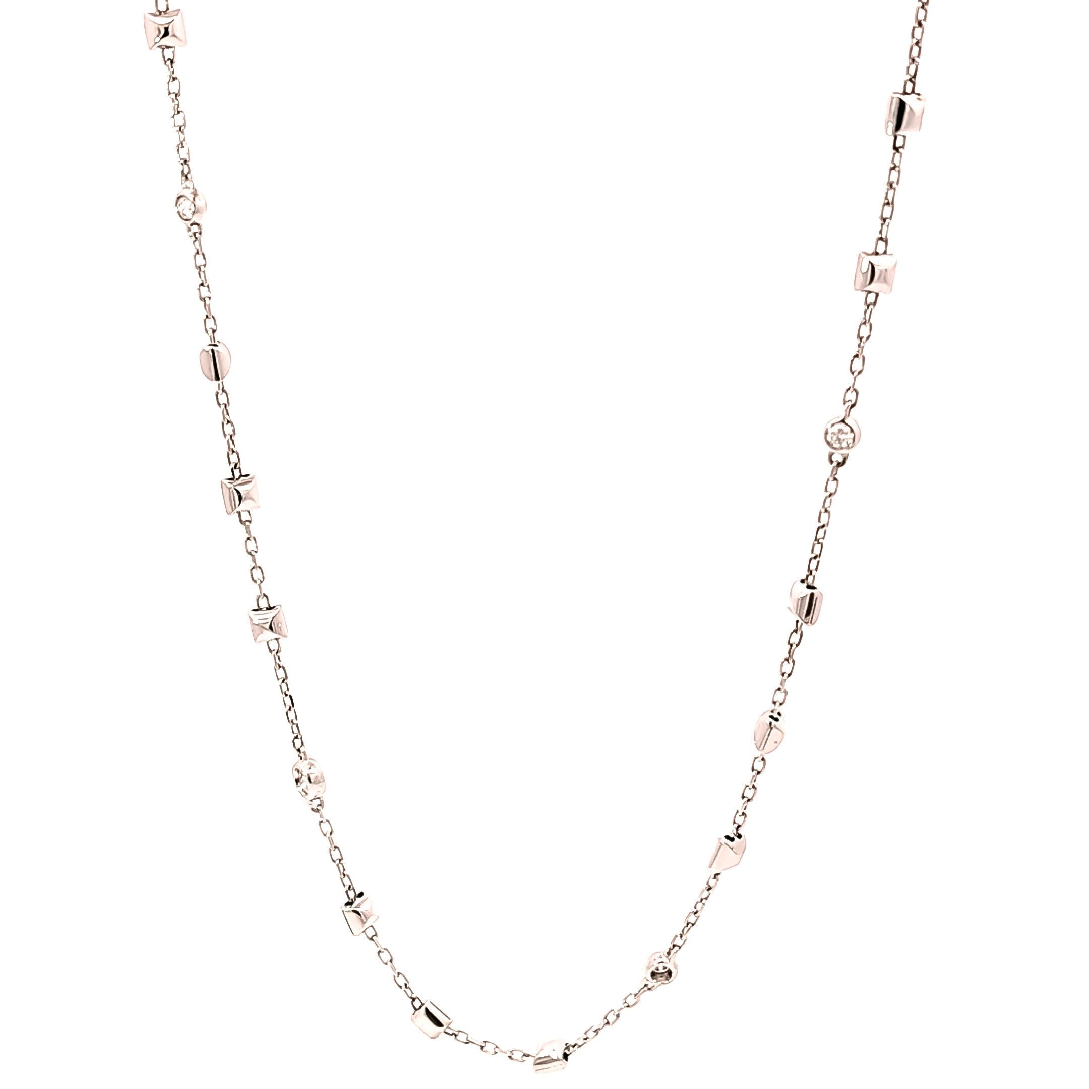 Collar en oro blanco 18kt  con diamantes