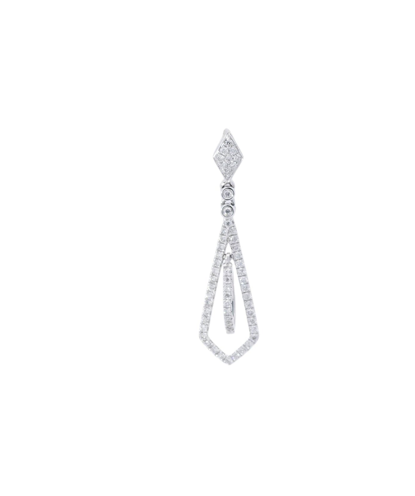 Dije corbata de diamantes en oro blanco 18kt