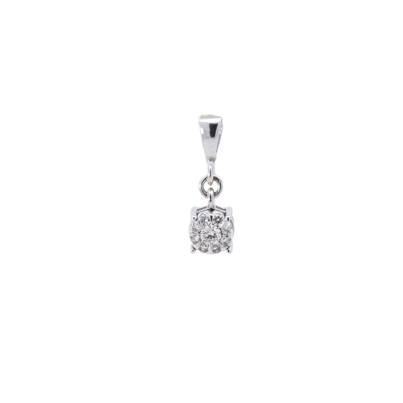 Dije 18k diseño en puntos de diamantes