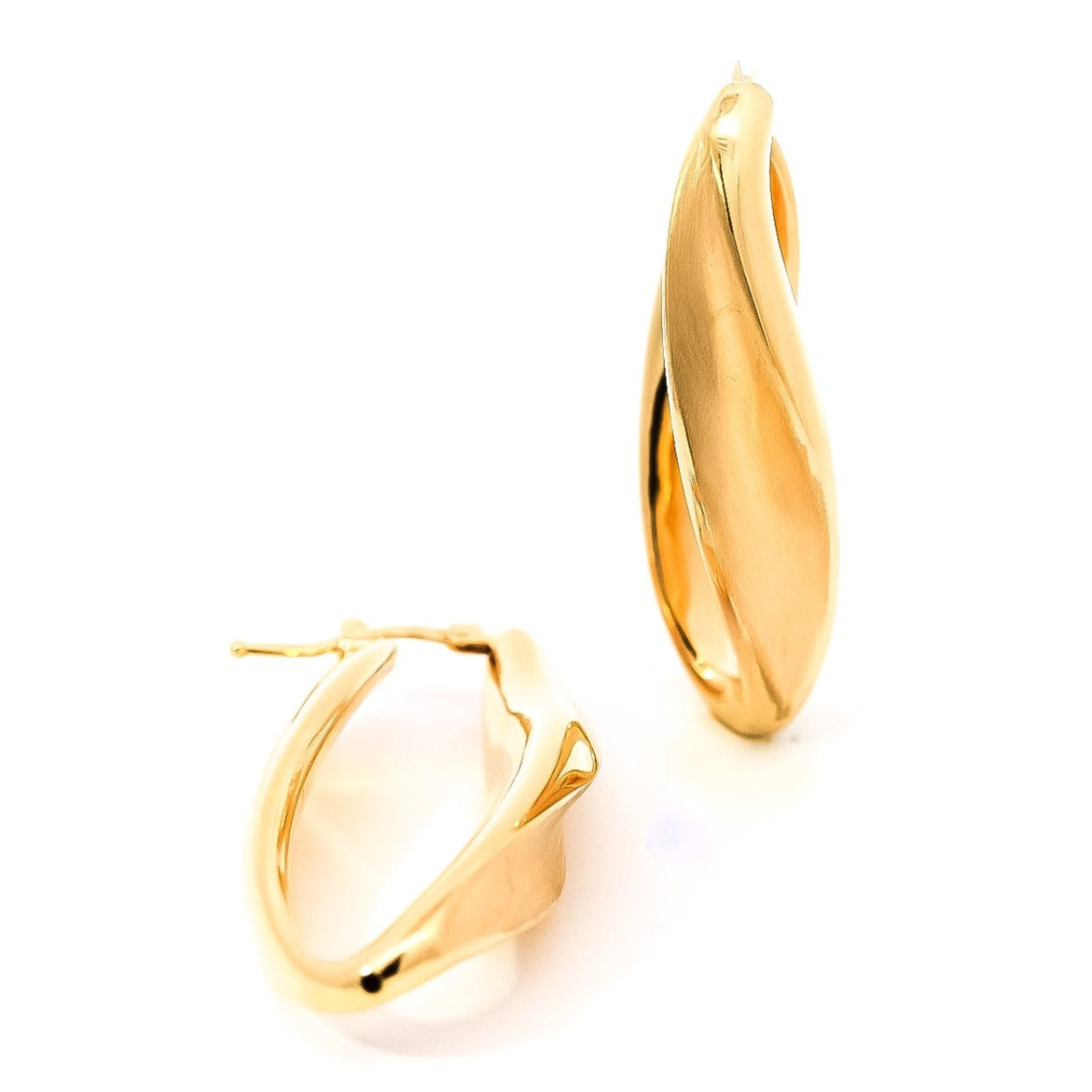 Aretes oro amarillo 18kt tipo argollas