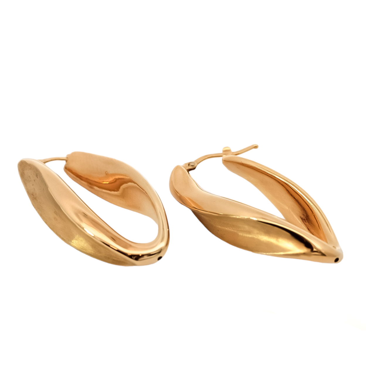 Aretes oro amarillo 18kt tipo argollas