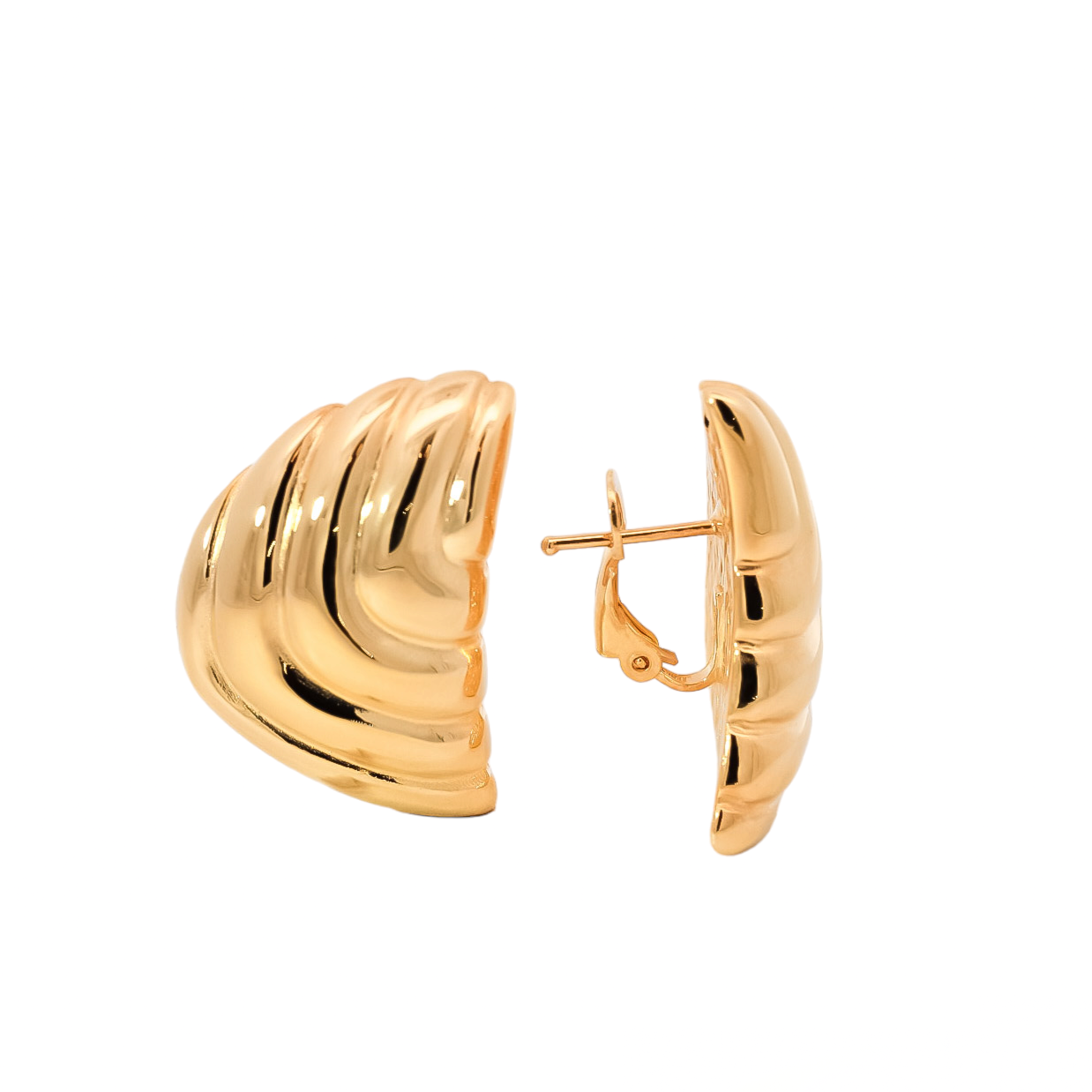 Arete oro amarillo 18kt con cierre omega