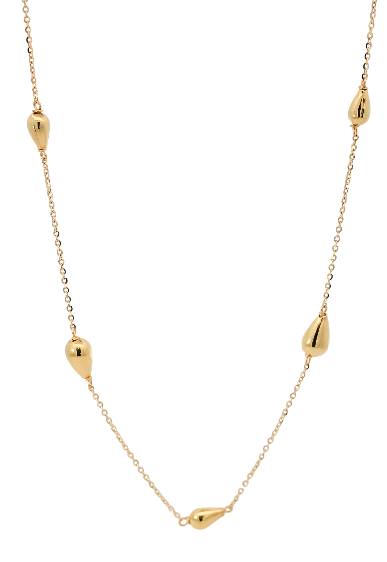 Collar  oro amarillo 18kt con eslabones en diseño de  gotas
