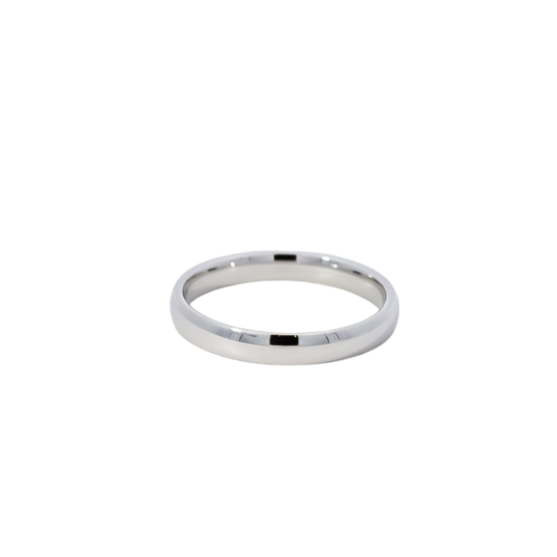 Alianza Delgada Para Caballero En Oro Blanco 18kt talla 10