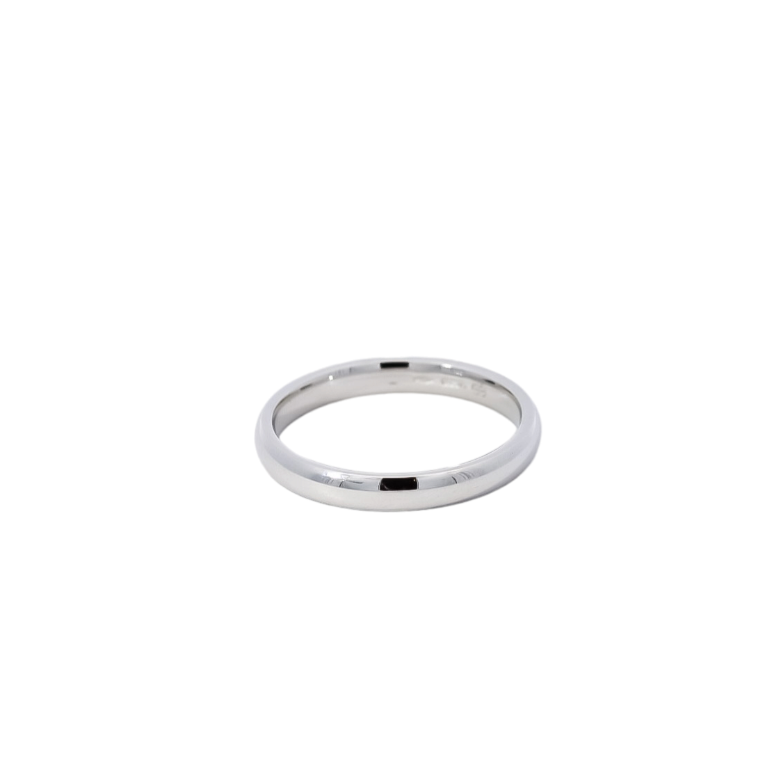 Alianza Delgada Para Dama En Oro Blanco 18kt Talla 7