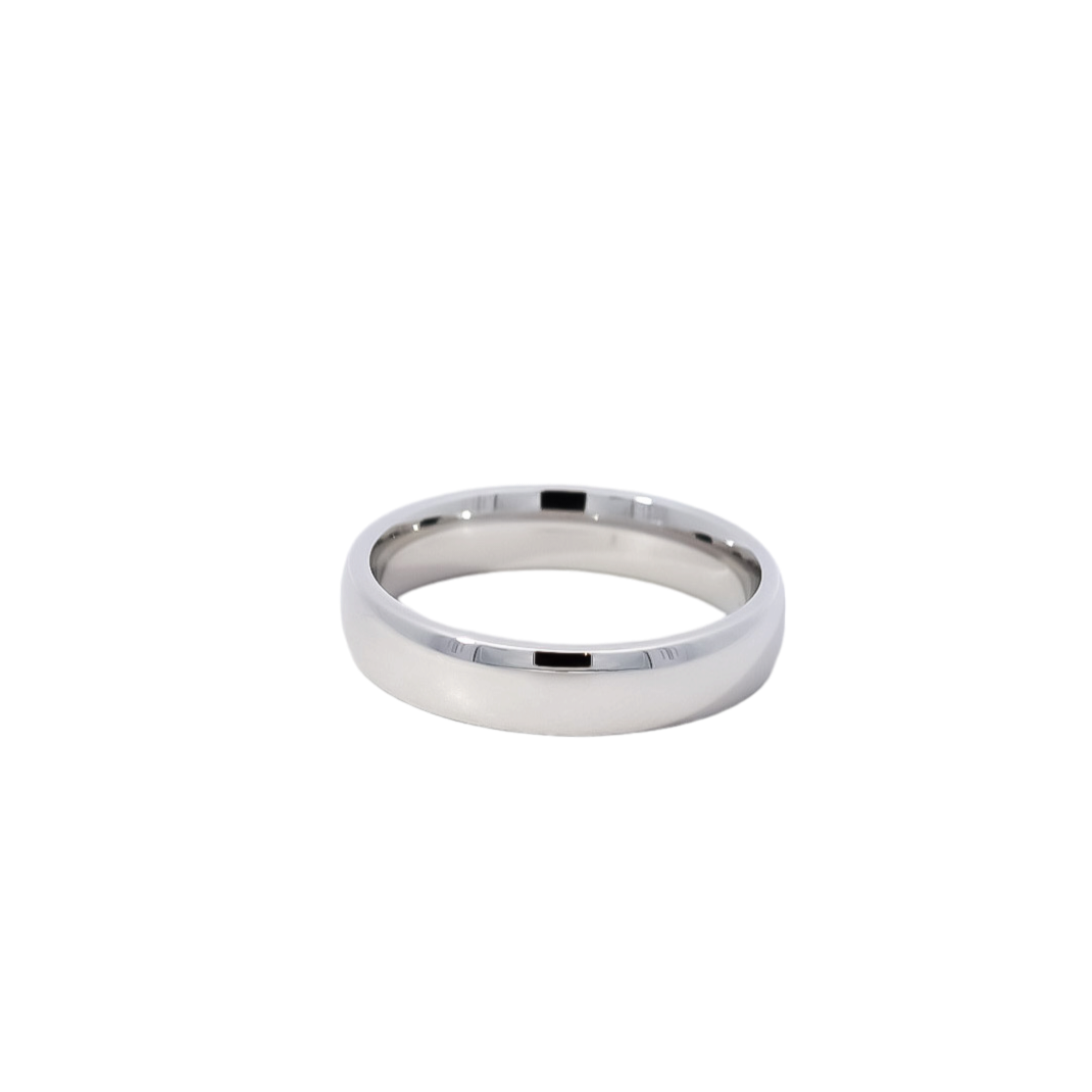 Alianza de 6mm para caballero en oro blanco 18kt talla 9