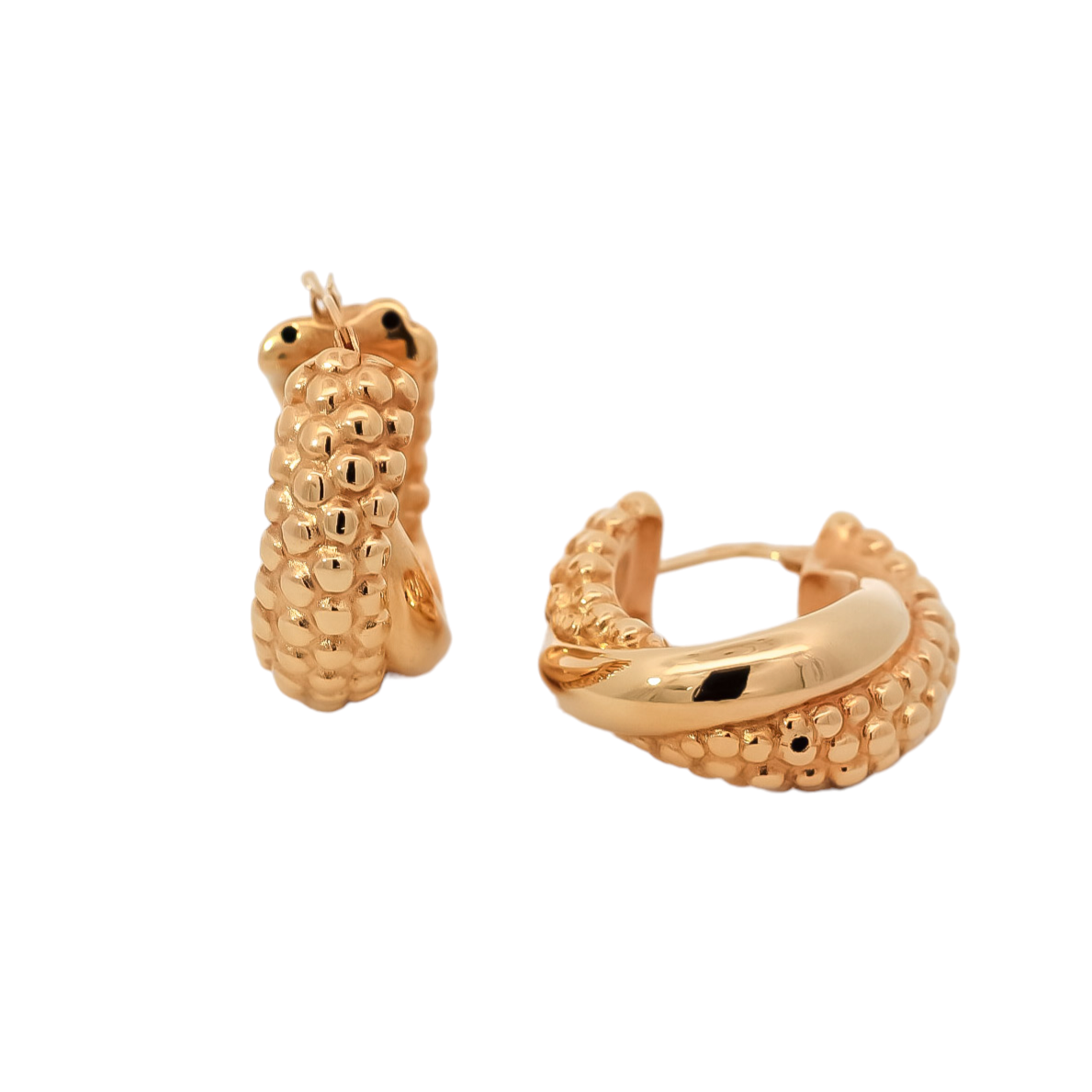 Aretes tipo argollas  oro amarillo 18kt