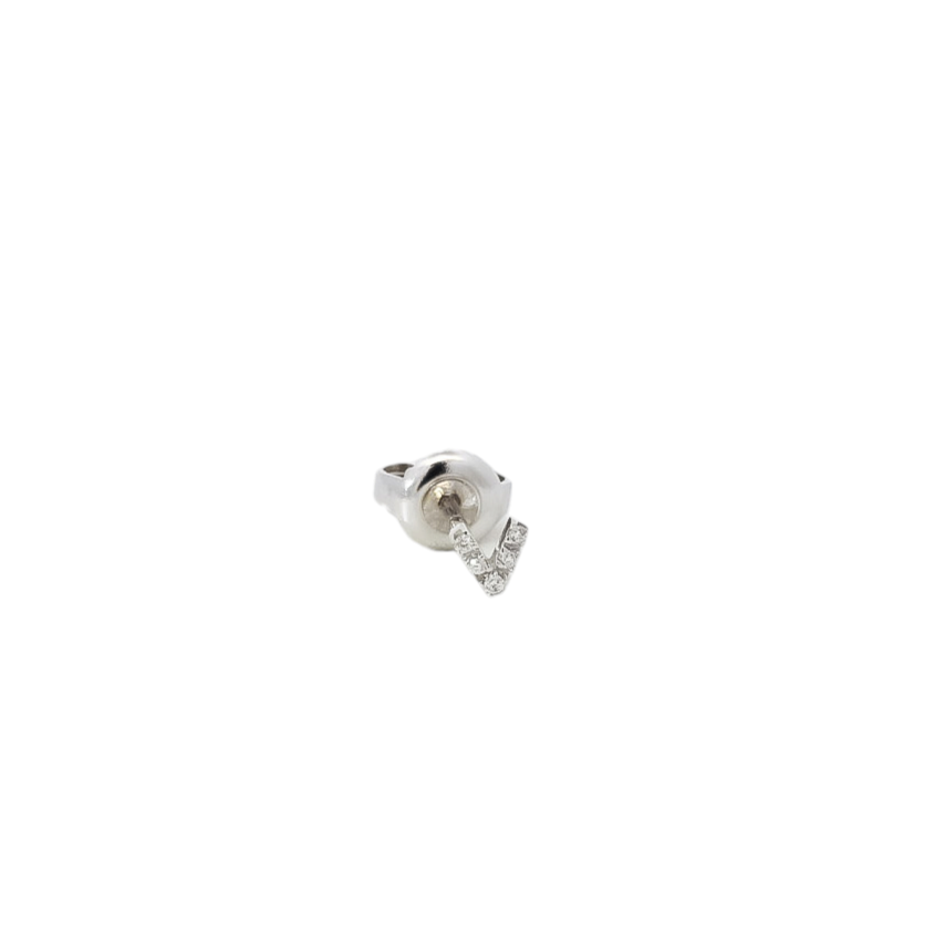 Ear cuff oro blanco con diamantes