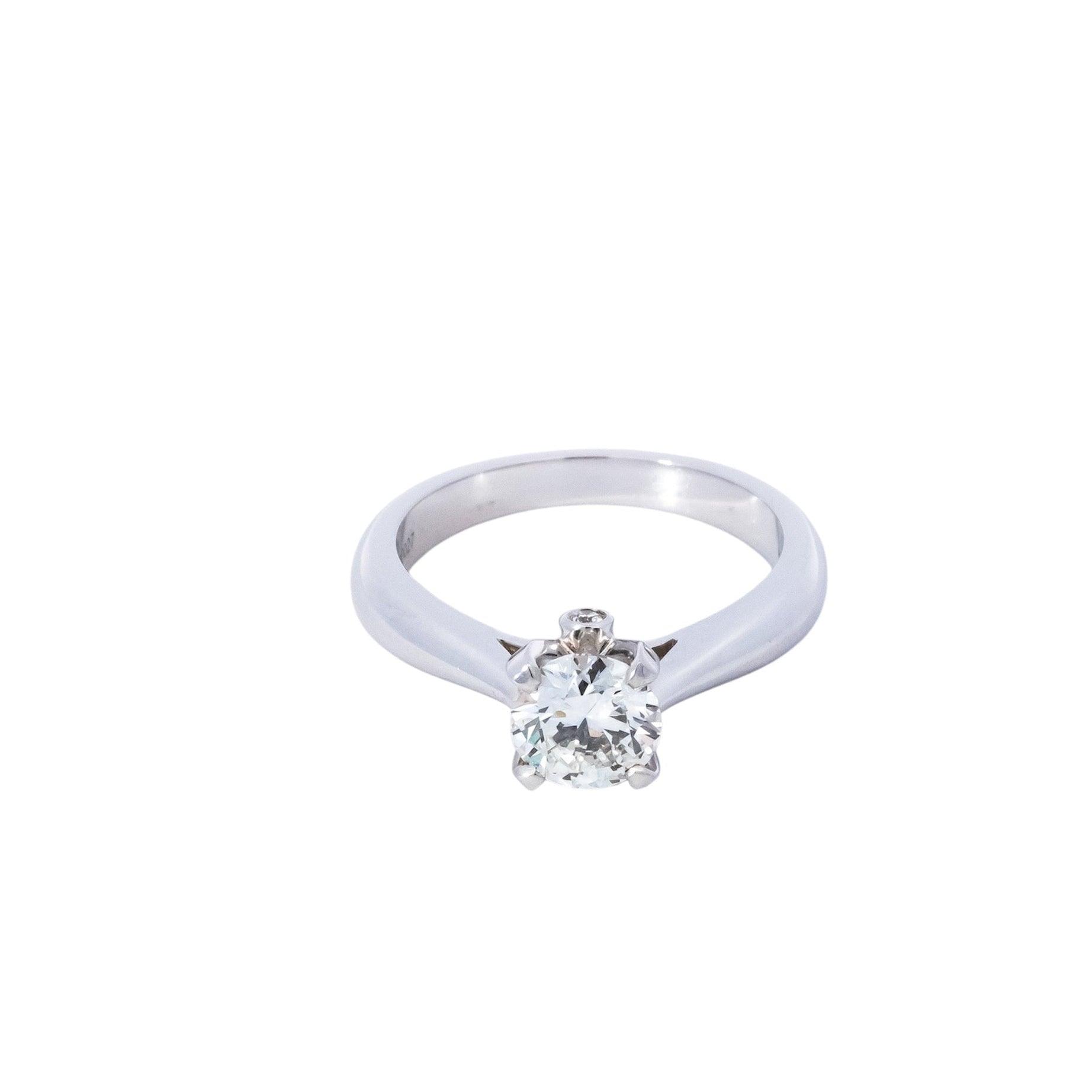Anillo solitario en oro blanco con diamante 1.0ct