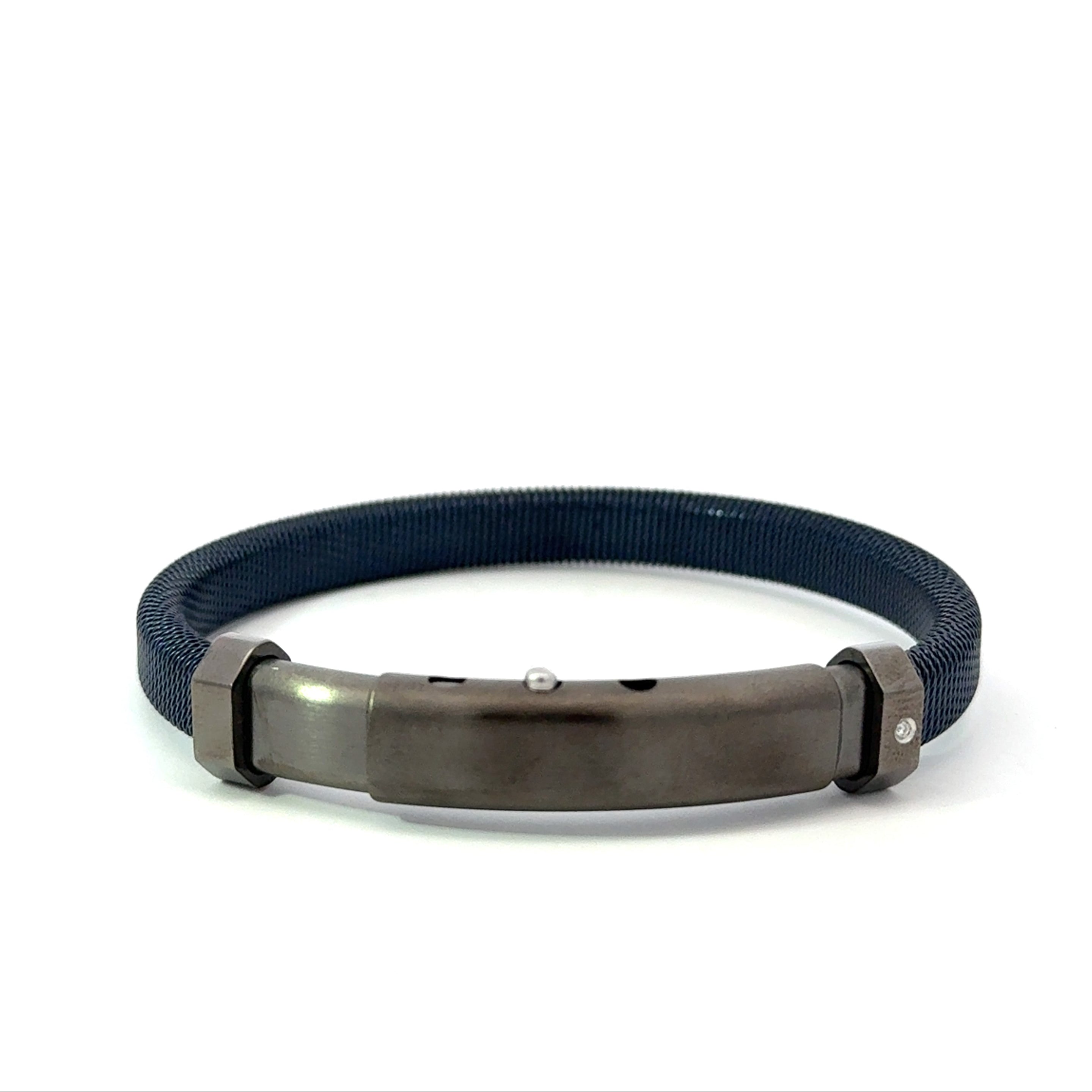 Pulsera de acero 316L con detalles en oro 18kt