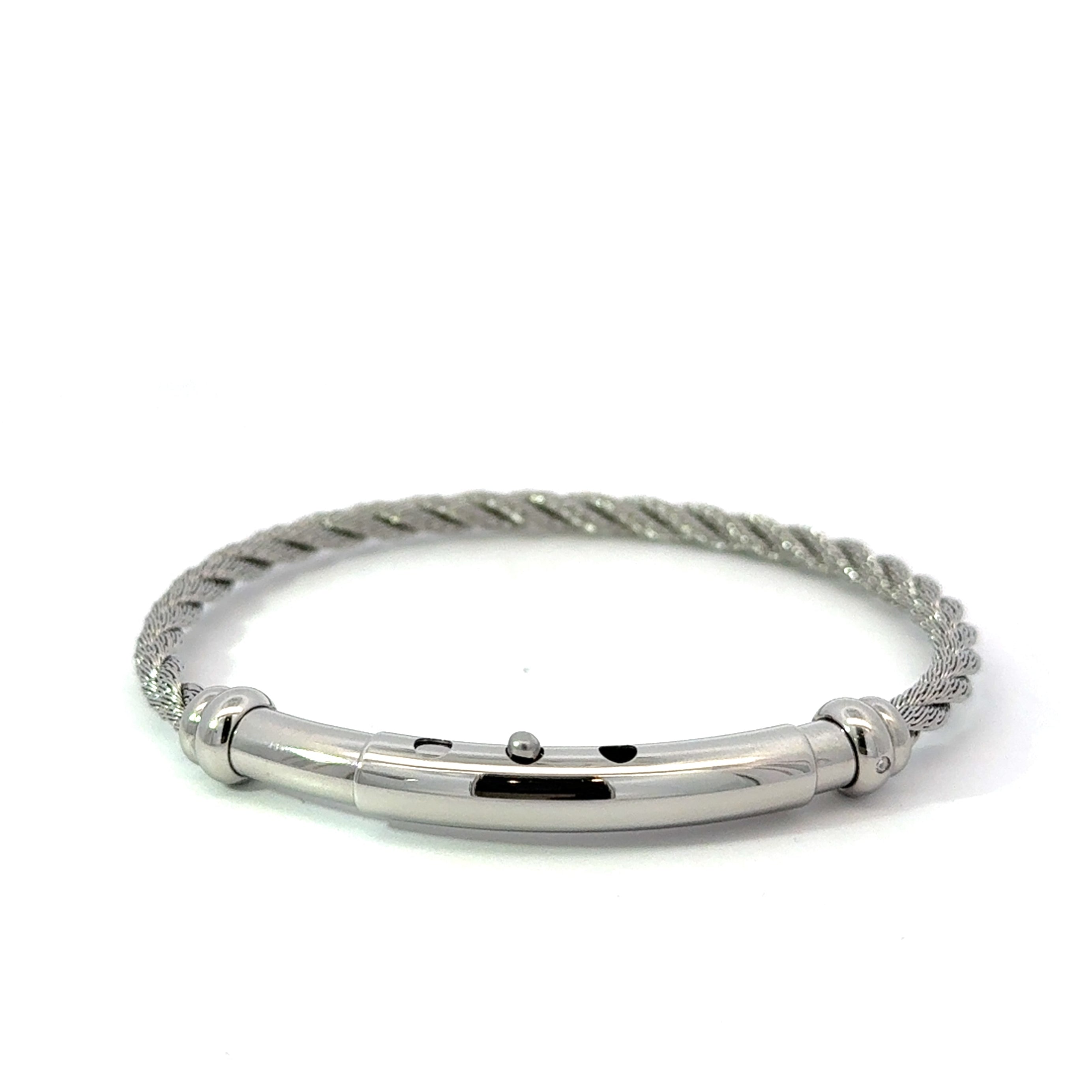 Pulsera en acero 316L y Oro 18kt