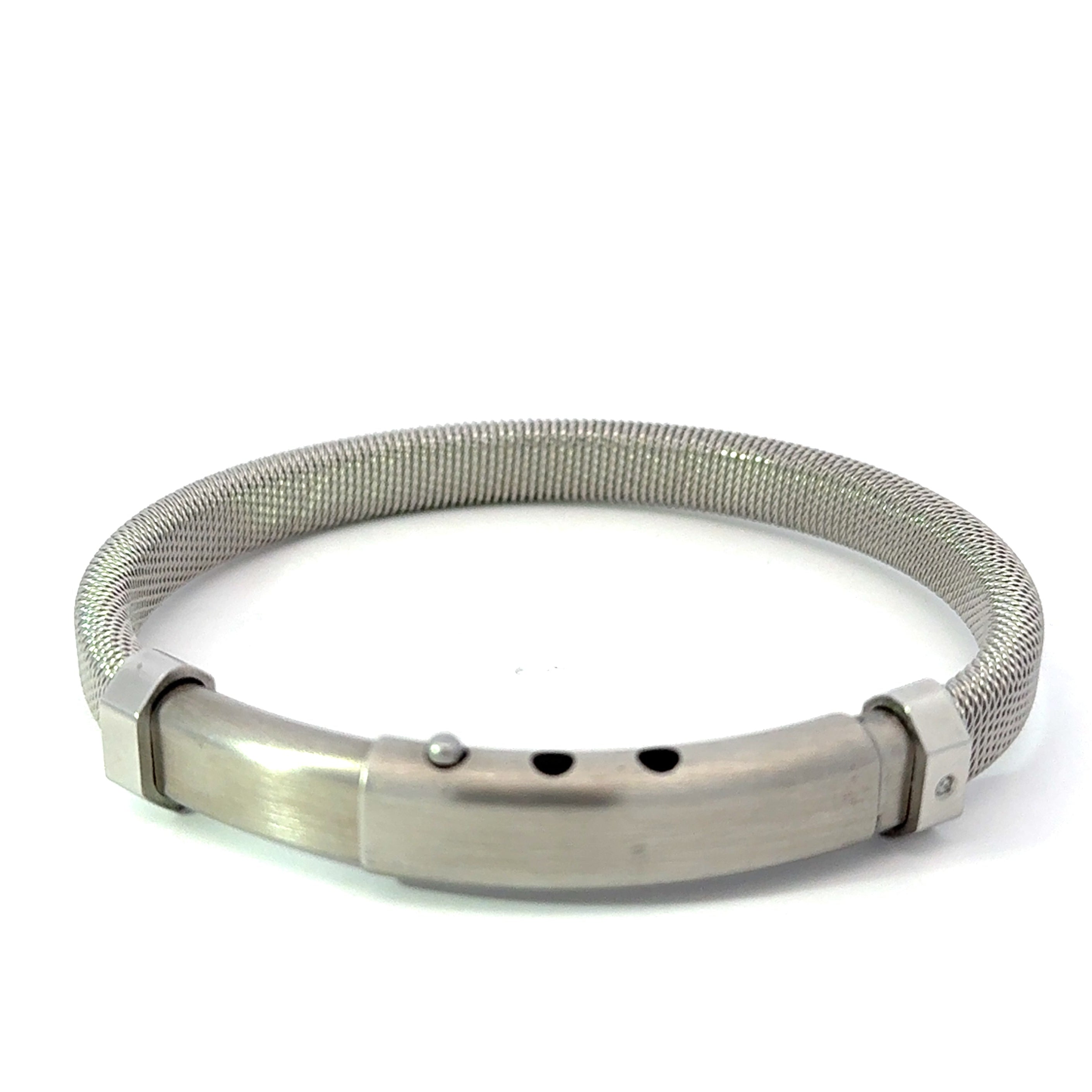 Pulsera ancha en acero 316 L y oro 18kt